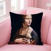 PPiero da Vincis Cushion Cover Pillow Case Ultra Soft Skin Friendly Fabric Cloud Like Comfort  Concealed Zipper