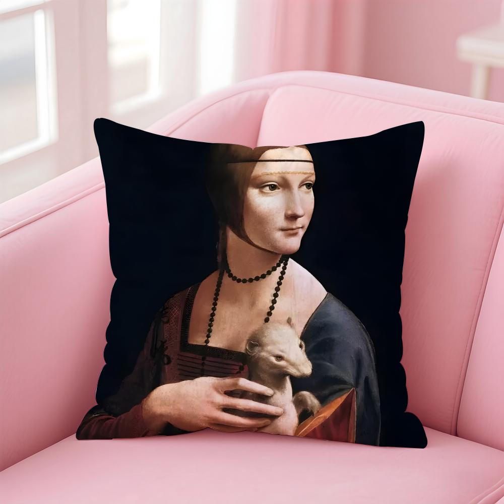 PPiero da Vincis Cushion Cover Pillow Case Ultra Soft Skin Friendly Fabric Cloud Like Comfort  Concealed Zipper