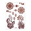 Red Henna Tattoo Kit, Waterproof Henna Tattoos Stickers, Temporary Tattoo Stickers for Women Wedding Party Festival Decorations