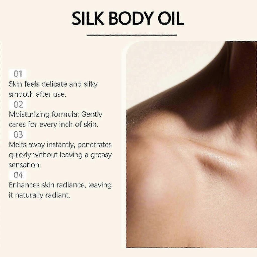 3pcs Silk Body Oil- Firming Anti Aging Moisturizing Formula, Crepey Skin Hydrating After Shower, Scented Blend Premium Skincare 2025