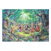 Tenyo In 500 Piece Stained Art Gyutto Series Jigsaw Puzzle Disney Forest Philharmonic X Service Card Included [Made Japan] (25 36cm) DSG-500-637