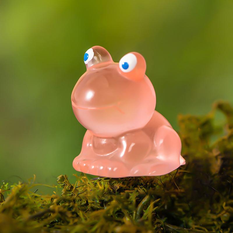 1шт мини флуоресцентная маленькая лягушка орнамент миниатюрная маленькая лягушка декор кукольного домика