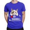 I Love My Ragdoll Novelty Graphic 100 Cotton TShirt Ragdoll Tees Tops For Unisex