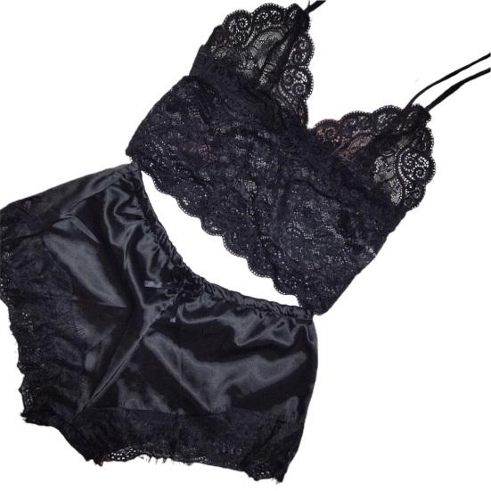 Комплект одежды для сна, кружевной лоскутный женский жилет с эластичной резинкой на талии, короткие брюки для медового месяца