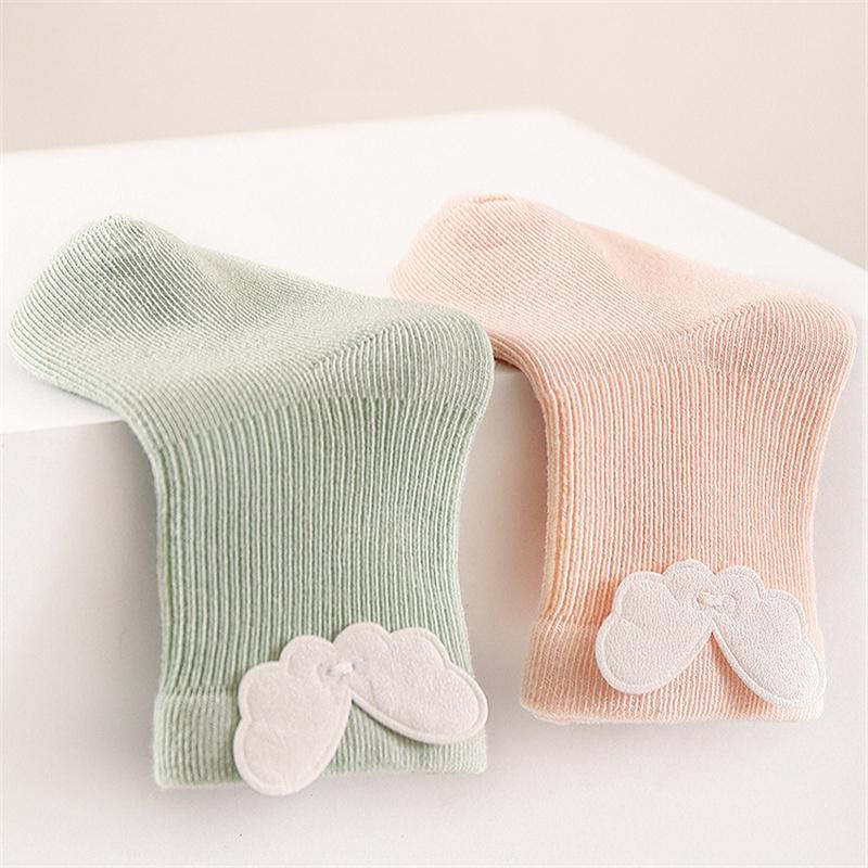 Newborn Cotton Baby Socks For Girls Boys Cute Wing Infant Short Spring Socks For 0-5Years
