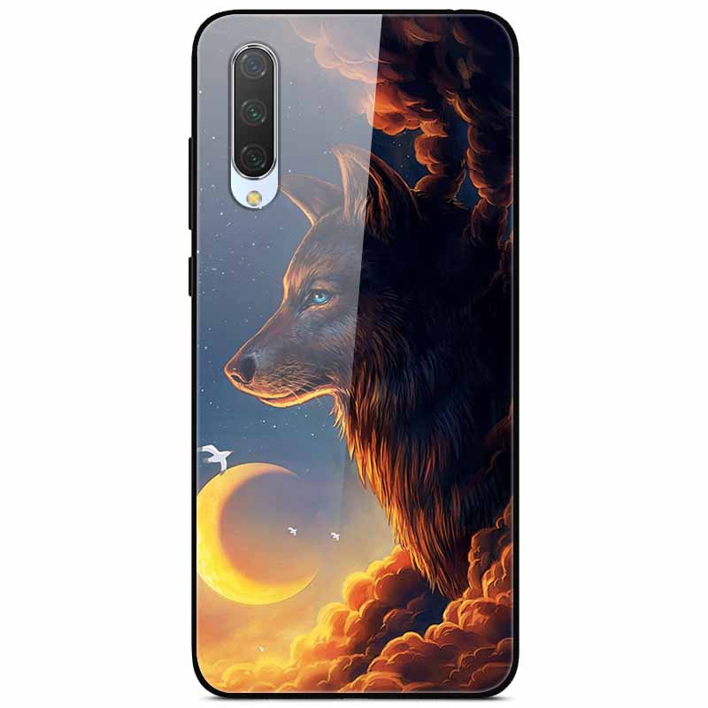 For Xiaomi Mi A3 Cases 9SE 9Lite Fashion Tempered Glass Hard Back Covers for Xiaomi Mi 9 SE Phone Cases Bumper Fundas Coque MiA3