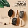 Boar Bristle Brush Wood Hair Brush Peine OAK Wood Combs for Women Barber Beauty Care Paddle Scalp Massage Brush