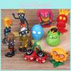 Plants Vs Zombies Series Egypt Private Wild West Pvc Toy Action Figures Set New Fun Easter Decoration For Kids