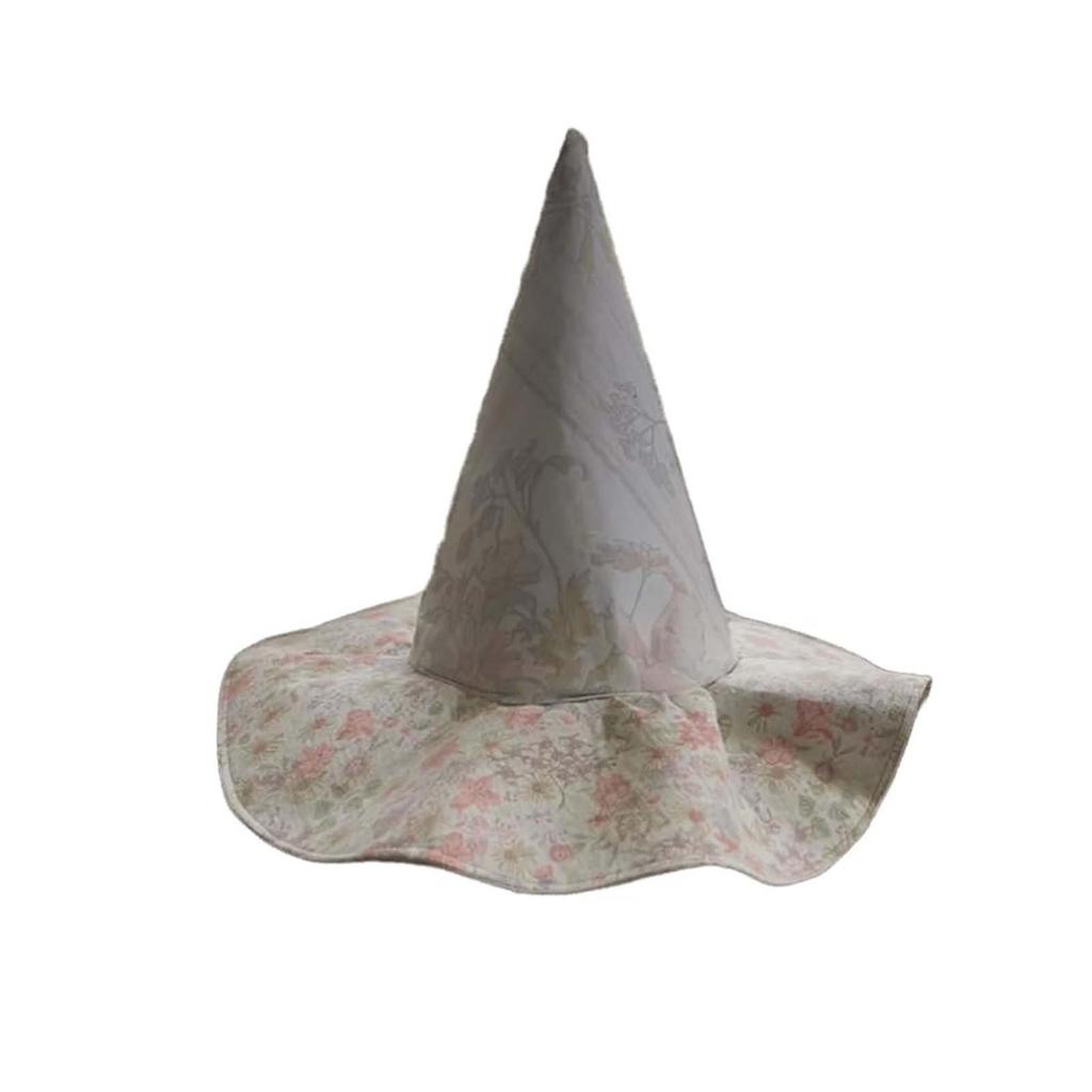 Шляпа ведьмы пэчворк ручной работы, разноцветная шляпа ведьмы на Хэллоуин пэчворк