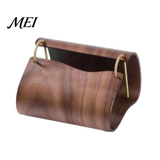 Bathroom Tissue Case Wooden Holder, Rectangular Decorative Paper Napkin Dispenser, Durable Home Accessory Organizer, for Office Desk Decor Box Holder