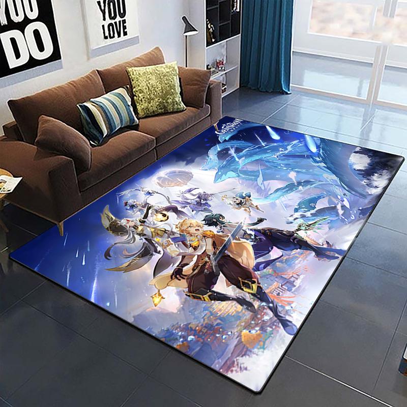 Genshin Impact Art Printed Carpet for Living Room Large Area Rug Soft Mat E-sports Chair Carpets Alfombra Gifts Dropshopping