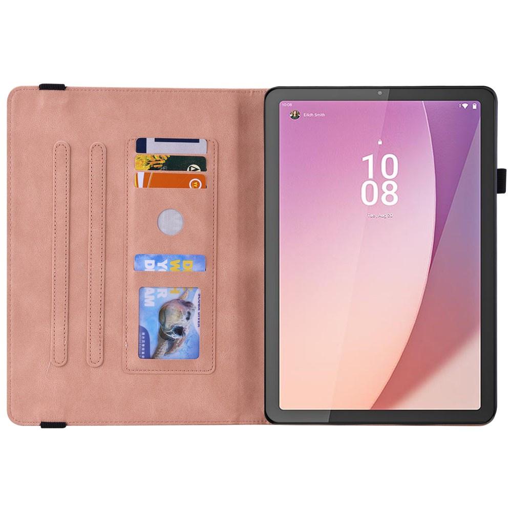 Lenovo Tab M9 Case, Wallet Pen Slot, Butterflies, Pink