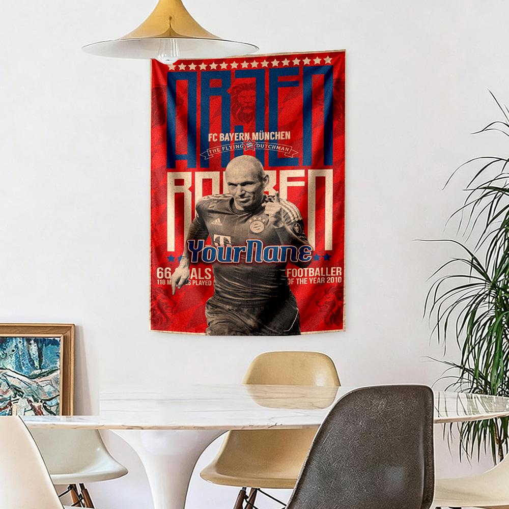 Bayern Munich Custom Your Name Wall Decor Tapestry Art For Pet Memorial Birthdaywedding Party Backdrop Family Gift
