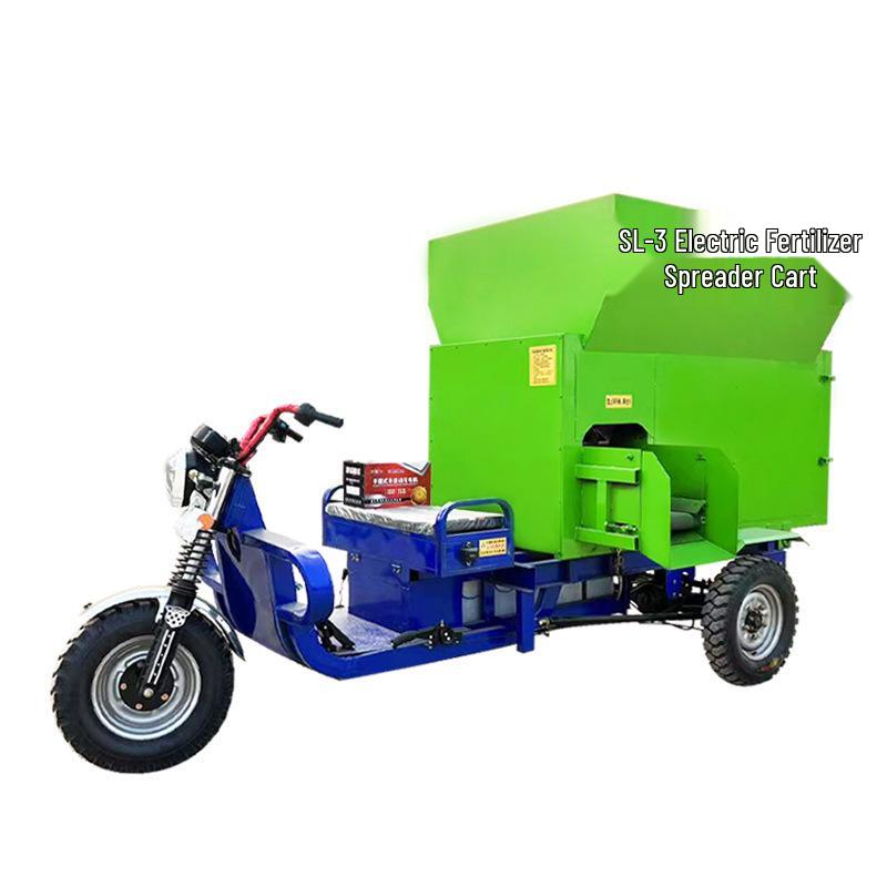 Electric Walk-Behind Spreader Cart for Livestock Silage Feeding