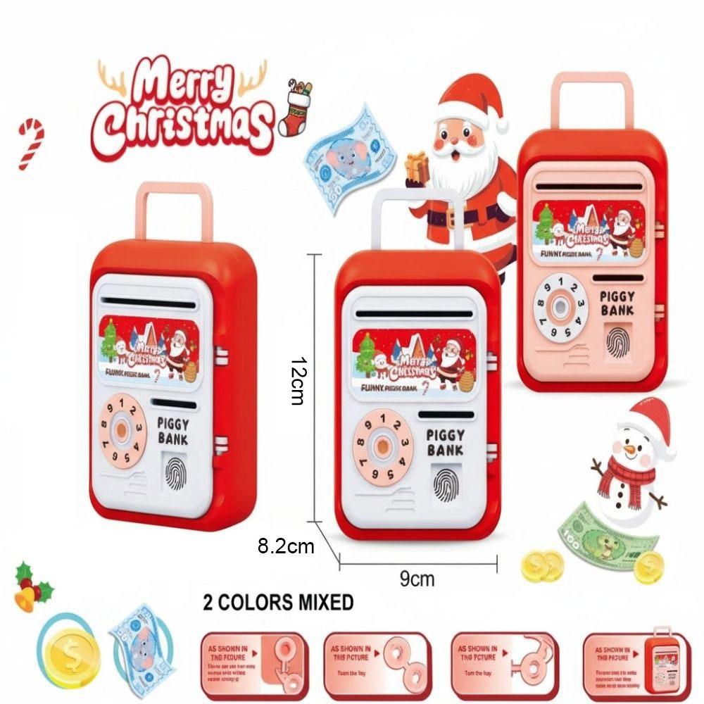 Cartoon Fingerprint Piggy Bank Fingerprint Unlock Electronic Bank Safe Box Household