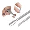 Double Sided Finger Dead Skin Push Stainless Steel Nail Cuticle Pusher High Quality Manicure