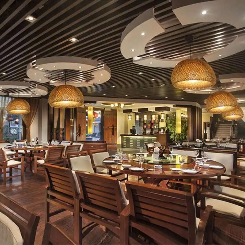 Подвесной светильник из бамбука Lamparas Lamp Подвесной абажур из бамбука Подвесной светильник в стиле ар-деко Китайский фонарь Люстра из ротанга Большая