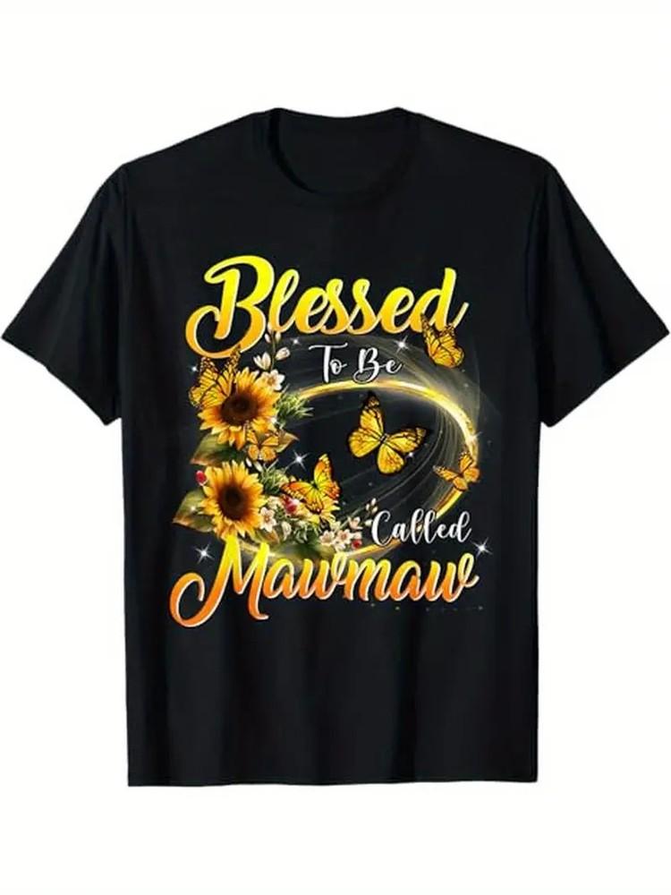 Blessed to be called Mawmaw Shirt Sunflower Lovers Grandma T-Shirt 100% Cotton Unisex T-Shirt