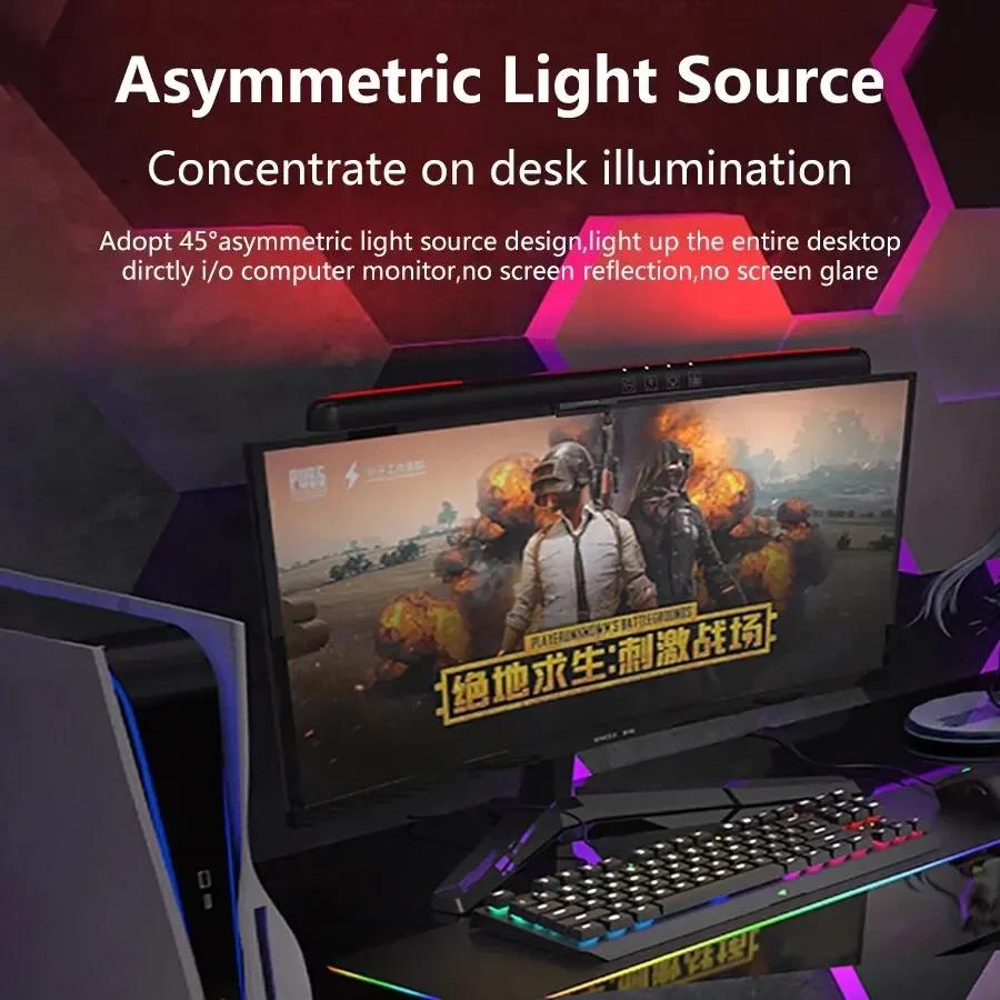 Светодиодный монитор световая панель изогнутый экран подвесной светильник RGB фон атмосфера огни плавное затемнение для украшения игровой комнаты