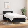3140411 vidaXL Divan Bed and Mattress Black 80x200 Cm Fabric
