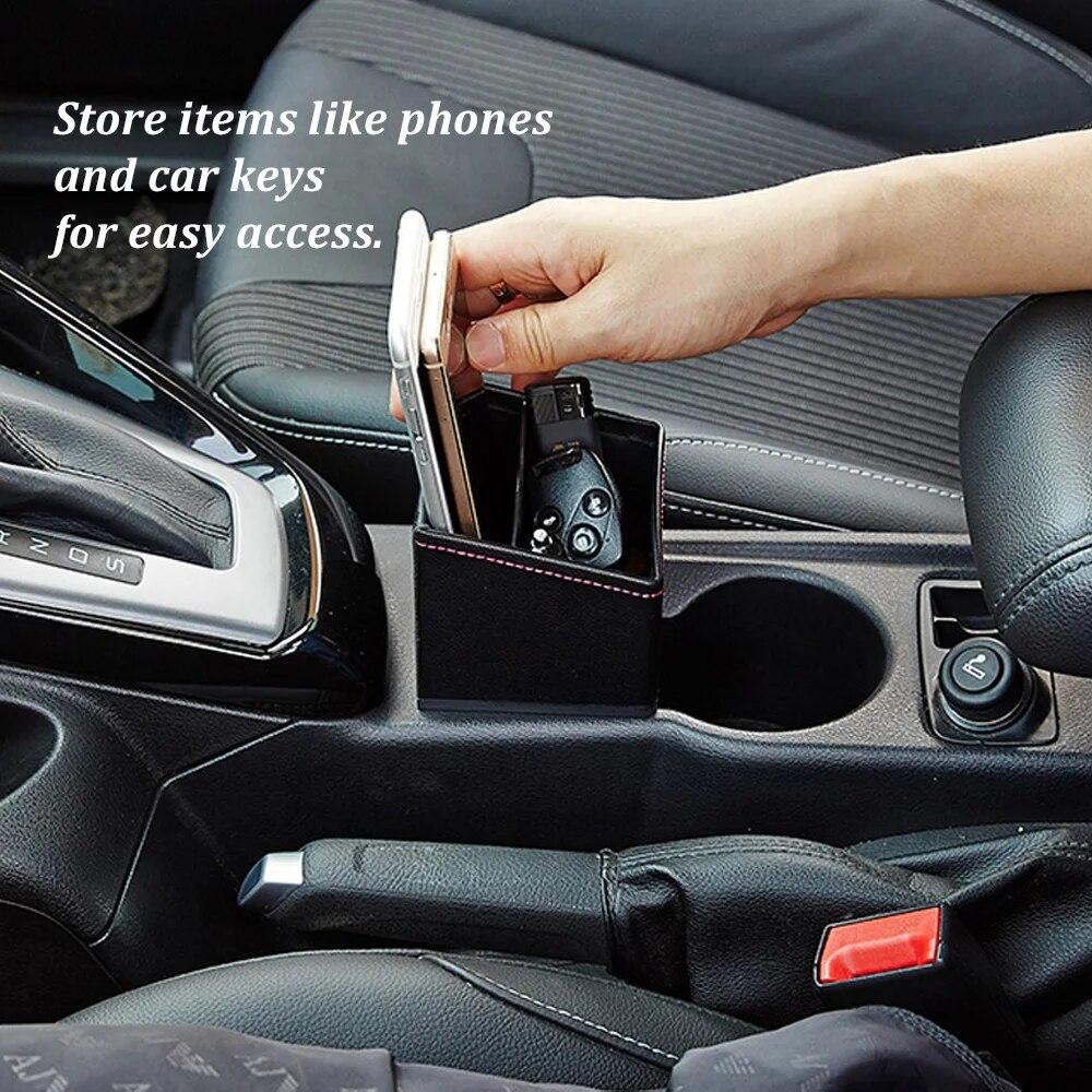 Центральный ящик для хранения автомобиля, кожаный органайзер, контейнер, держатель для чашек, карманный центральный консольный органайзер для хранения монет, карточек-ключей
