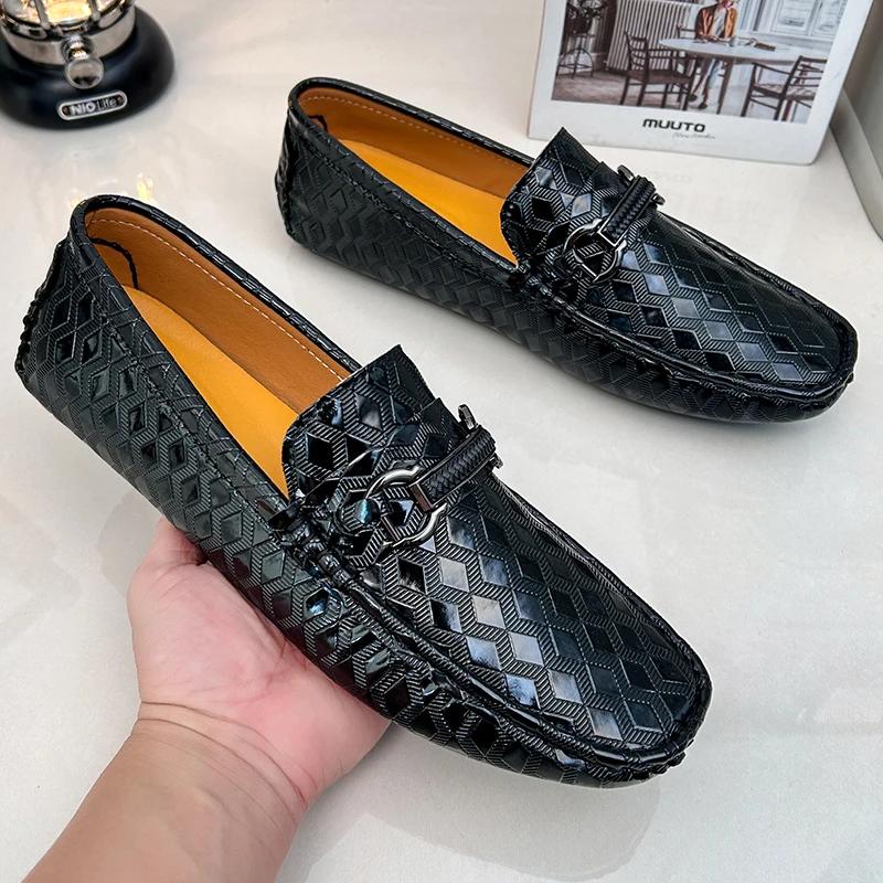 New Handmade Loafers Men Casual Shoes Big Size 48 Shoes Men Loafers Moccasins Comfortable Slip On Driving Loafers for Men