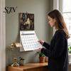 Retro Ghost Wall Calendar 2027, Illustration Monthly Planner with Sturdy Coil Daily Task Scheduling Tool Binding And Thick Matte Paper for Decoration