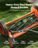 VEVOR Push Reel Lawn Mower 45 cm, 5 Blades Manual Push Mower No Motor, 35- 62mm Adjustable Cutting Height