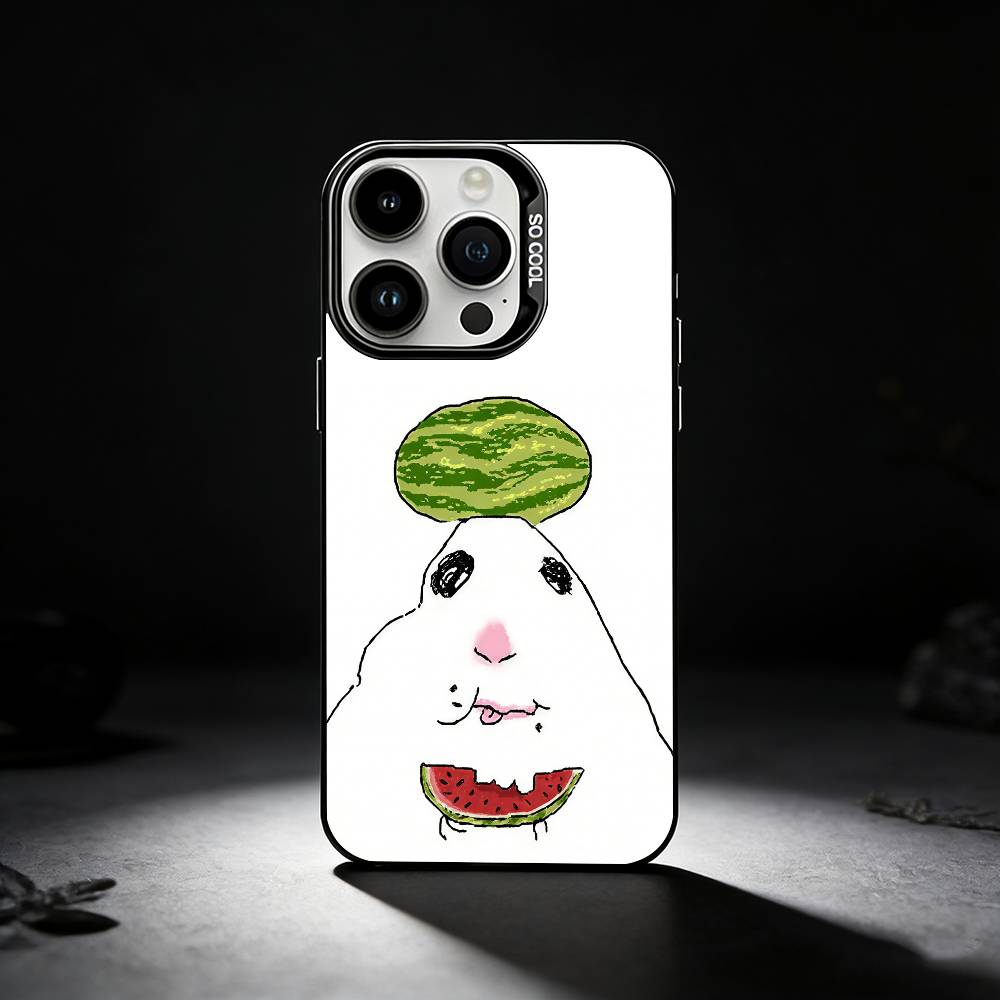 Забавный хомяк Чехол для телефона Для iPhone 17,16,15,14,13,12,11 Plus,Pro Max,XS,Цветной серебристый чехол для телефона
