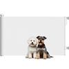 Retractable Dog Barrier from 0 To 144 Cm, Stair and Door Barrier for Dogs, Cats, with Lock, White