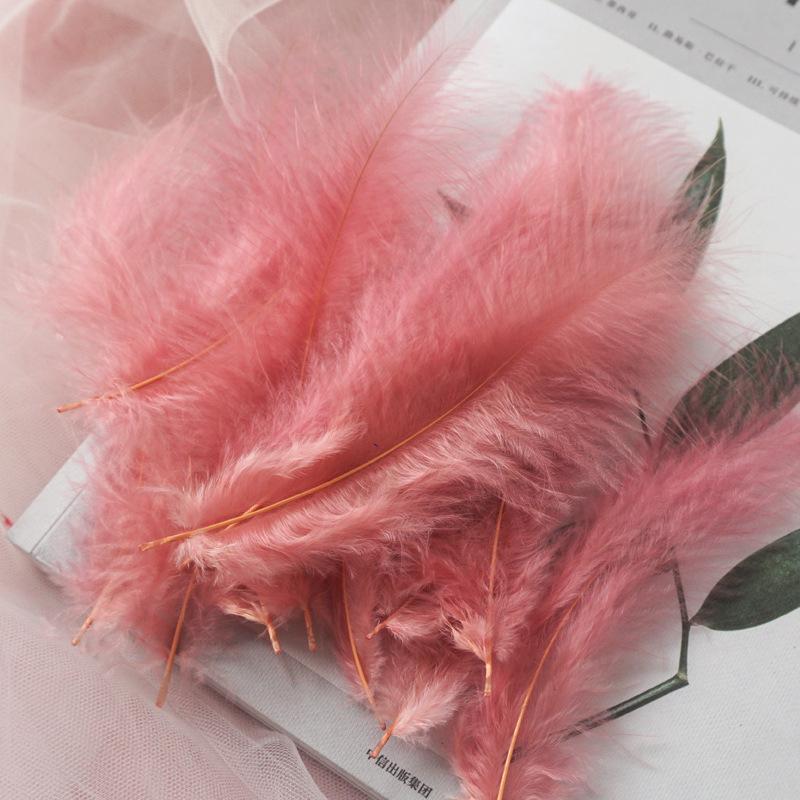 50PCS Natural Plumes 10-15cm Feather Plume Fluffy Wedding Dress DIY Jewelry Decor Accessories Feathers