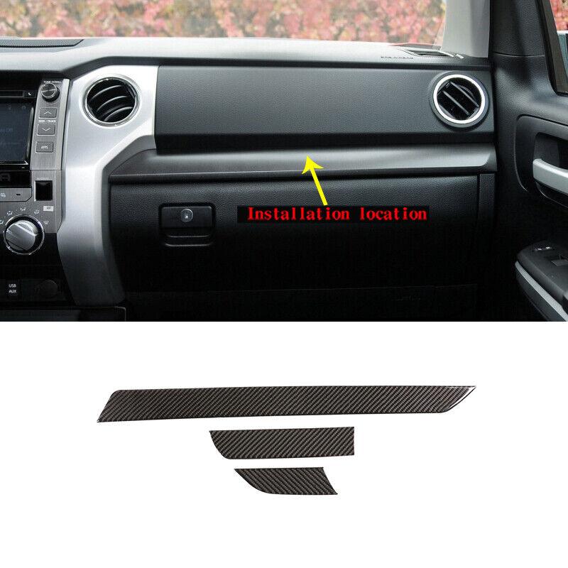 Carbon Fiber Center Console Strip Sticker For 2014-2018 Toyota Tun-dra