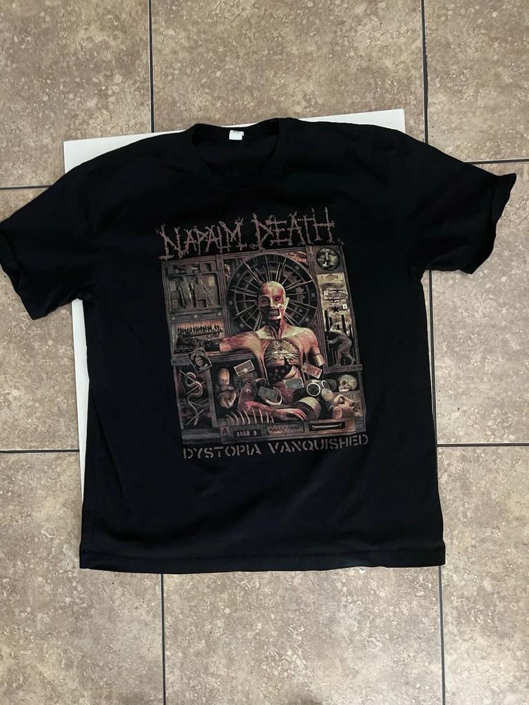Napalm Death Dystopia Vanquished Tshirt 2025 Tour Shirt Xl