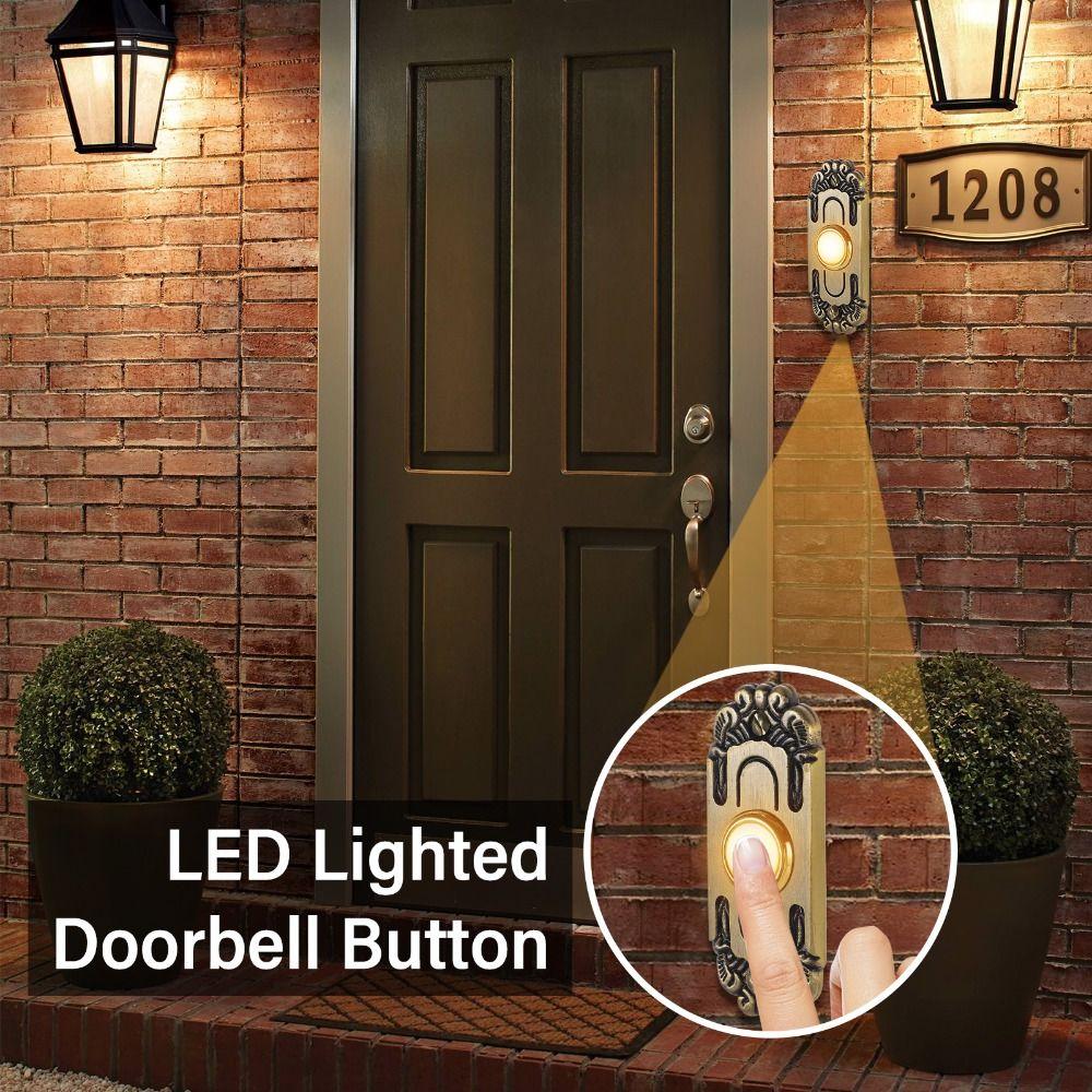 Metal Metal Door Bell Wired Door Bell Universal Doorbell Push Button  Door Opener