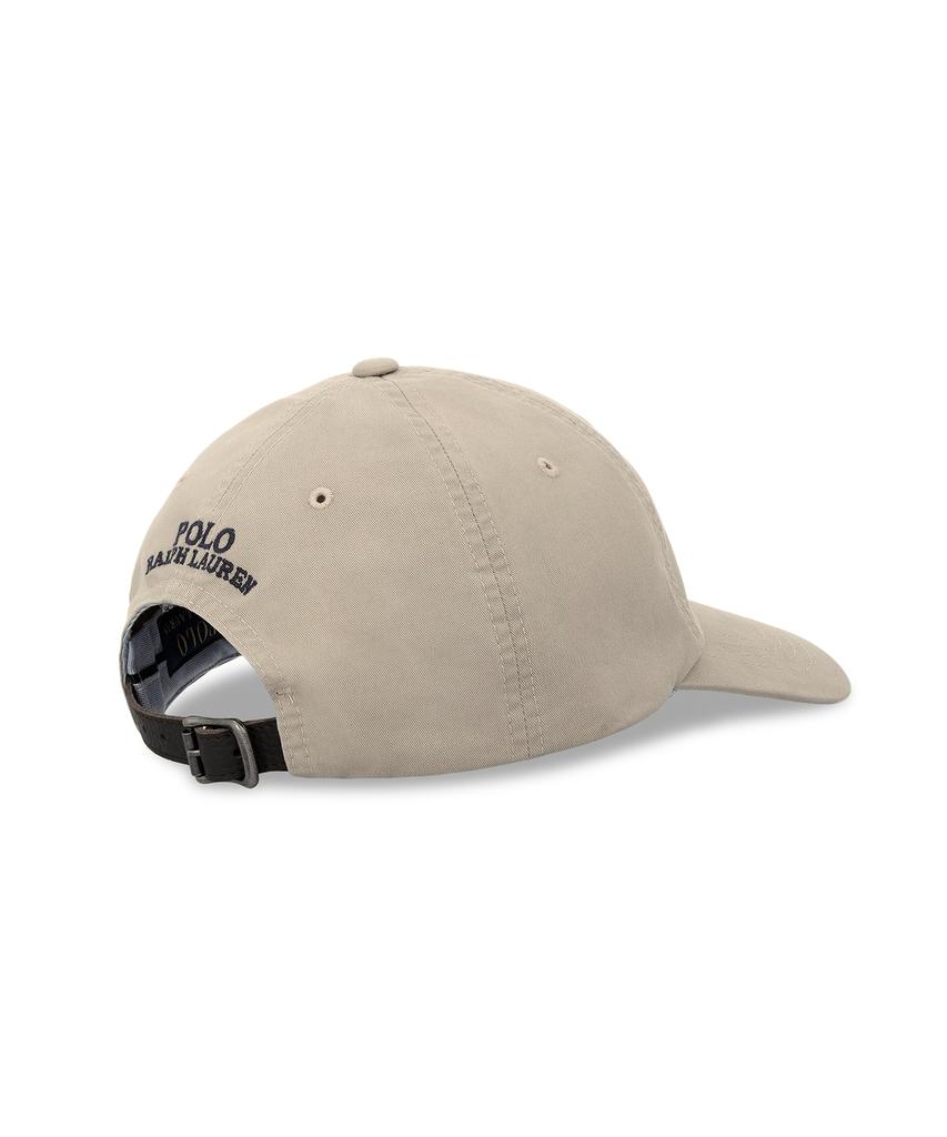 Кепка-бейсболка POLO RALPH LAUREN из эластичного хлопкового твила - Светло-бежевая