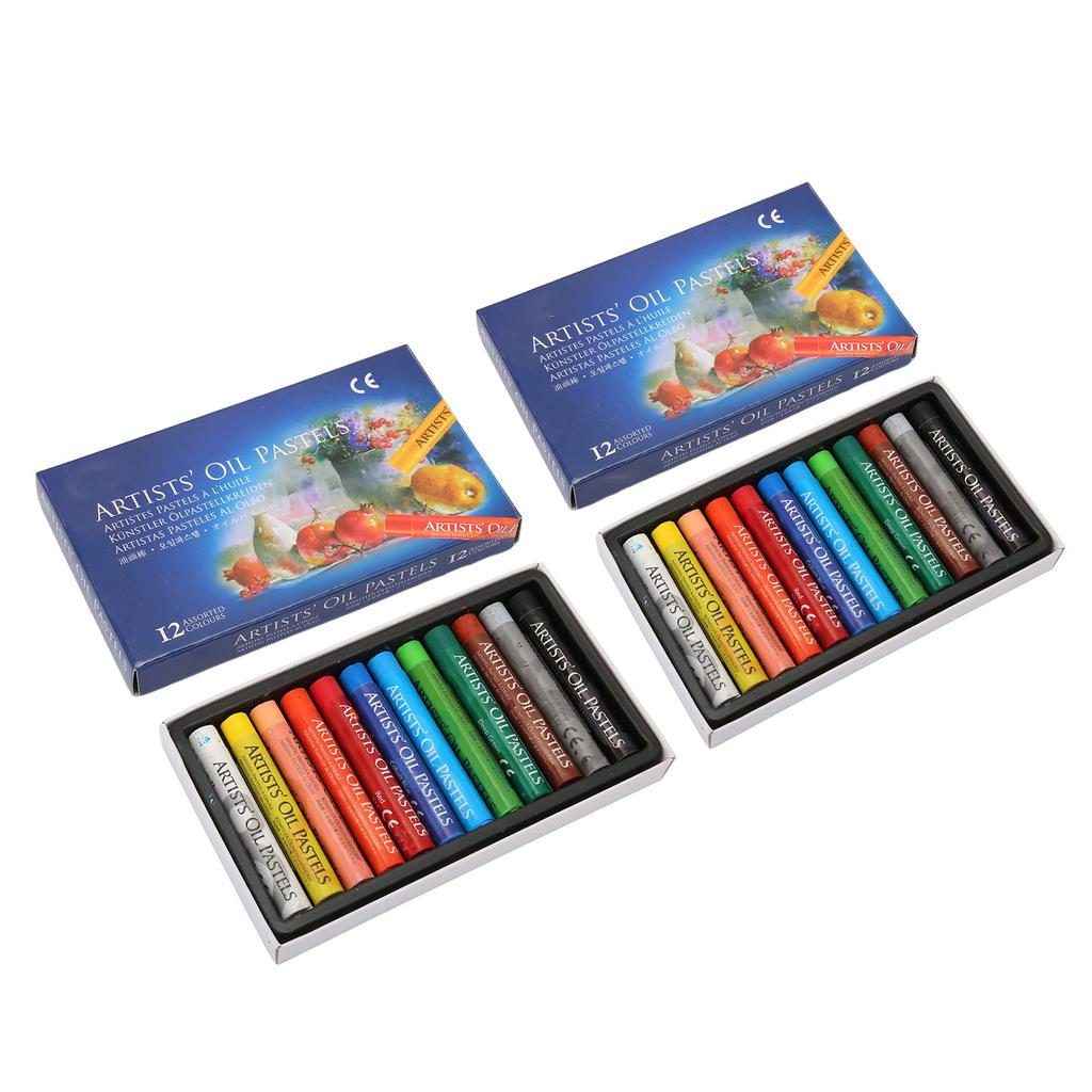 24 шт. масляная пастель мягкая текстура яркие цвета безопасная коробка упакованы художественные масляные мелки для трафарета