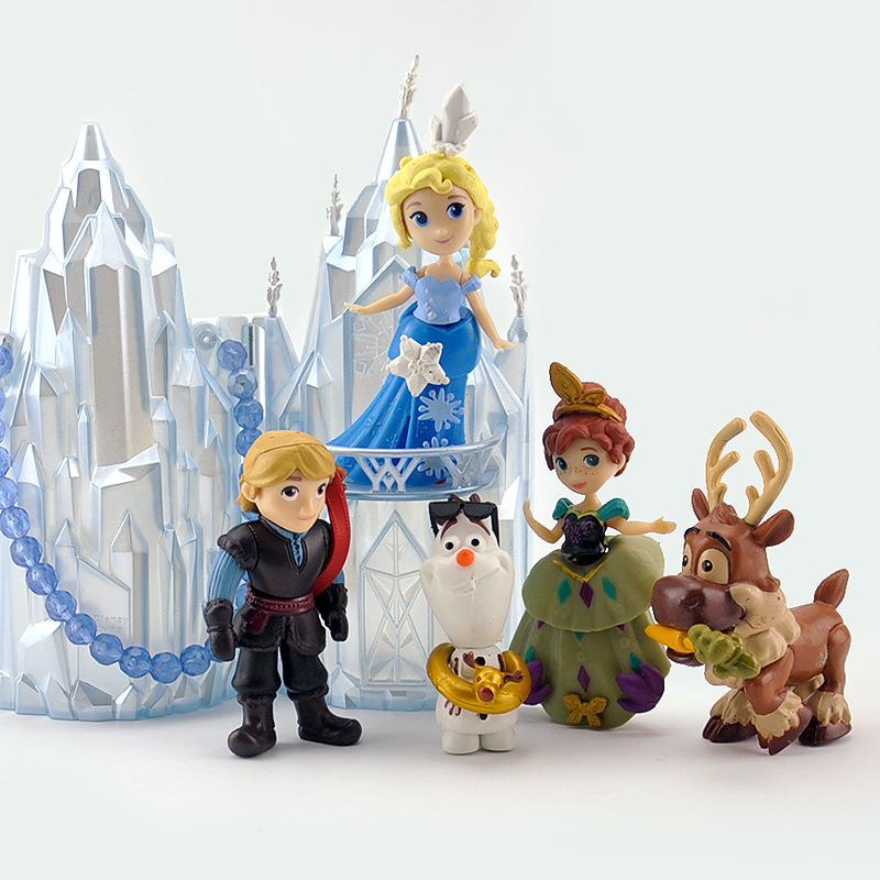 Frozen 2 Elsa Anna Olaf Figures Model Princess Elza Girls Doll Toy Set Preferred Gift for Children Birthday Christmas