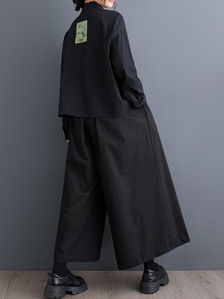 Xitao Повседневная однобортная рубашка в стиле пэчворк GMM1099