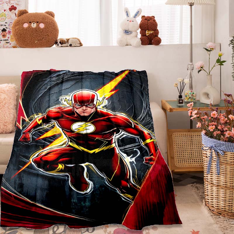 The Flash-themed cartoon blanket is perfect for naps, sofas, living rooms, offices, bedrooms, and other similar spaces.-2