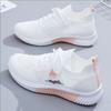 New Women's Breathable Low Cut White Shoes with Soft Soles for Spring and Summer Fly Woven Casual Women's Shoes