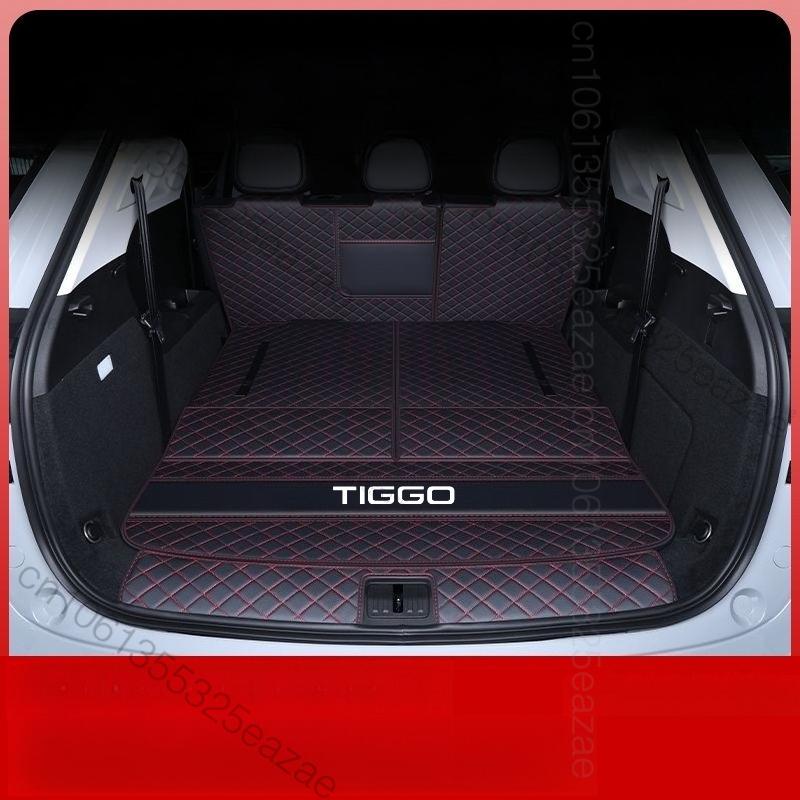 Для Chery Tiggo 9 CSH PHEV 2025 2026 Автомобильный коврик в багажник Автомобильный кожаный водонепроницаемый коврик на пол Автомобильные аксессуары для стайлинга Полностью Сур