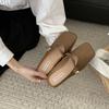 Mary Jane Bag Head Half Slippers Women Wear 2024 Spring French Grandma Doudou Muller Shoes Flat Half Tray Single Shoes Tide