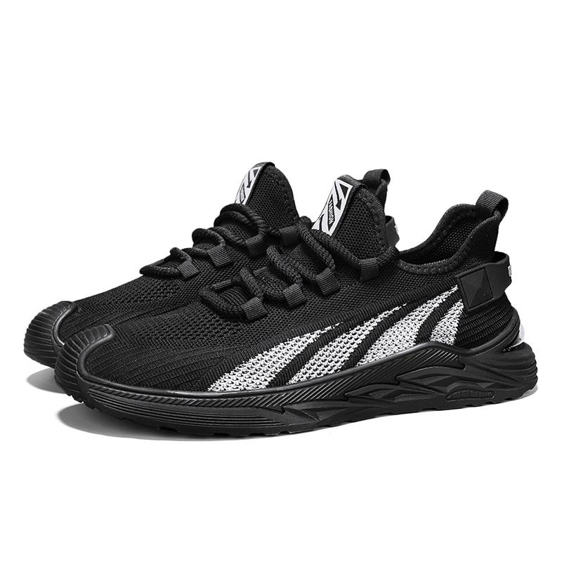 Модные новые мужские повседневные спортивные туфли, дышащие, Fly Woven, повседневные кроссовки для бега на открытом воздухе, нескользящие, износостойкие, баскетбольные, теннисные туфли