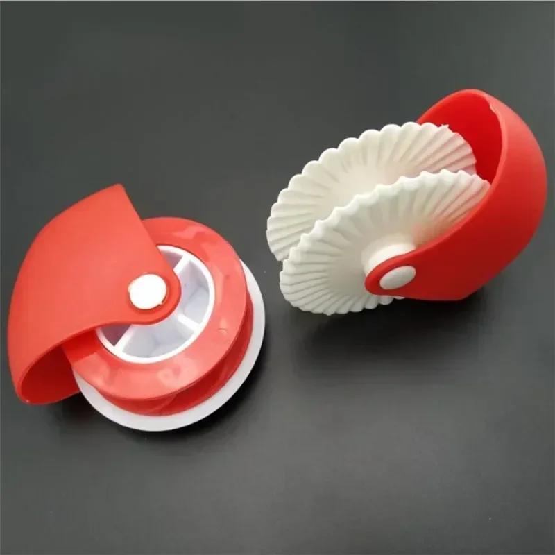 Pastry Dough Lattice Cutter Pizza Pie Decoration Gadget Plastic Roller Wheel Cutter Crust Noodle Roll Fancy Knife Baking Cutter