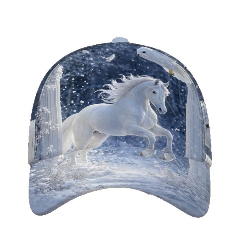 Temu animal print curved rubber cap personality casual shade baseball cap outdoor cap men and women