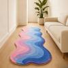 Толстый прикроватный коврик на пол Домашний пушистый мягкий ковер Ковры неправильной формы для спальни Цвет дофамина Украшение гостиной Плюшевый ковер