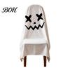 Easy Fit Ghost Chair Decor Halloween Cover, Cute Dining Reusable Seasonal Accents Decorative Slipcover for Holiday Party Home Furniture Protection