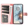 For Motorola Moto G24 Power Wallet Case Leather Phone Cover Splicing Color