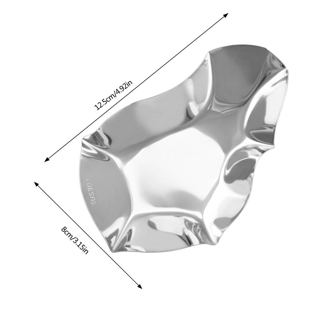 Pack of 6 Unique Reusable Sauce Dishes Dipping Bowls 304Stainless Steel Texture Suitable for Home Use and Parties