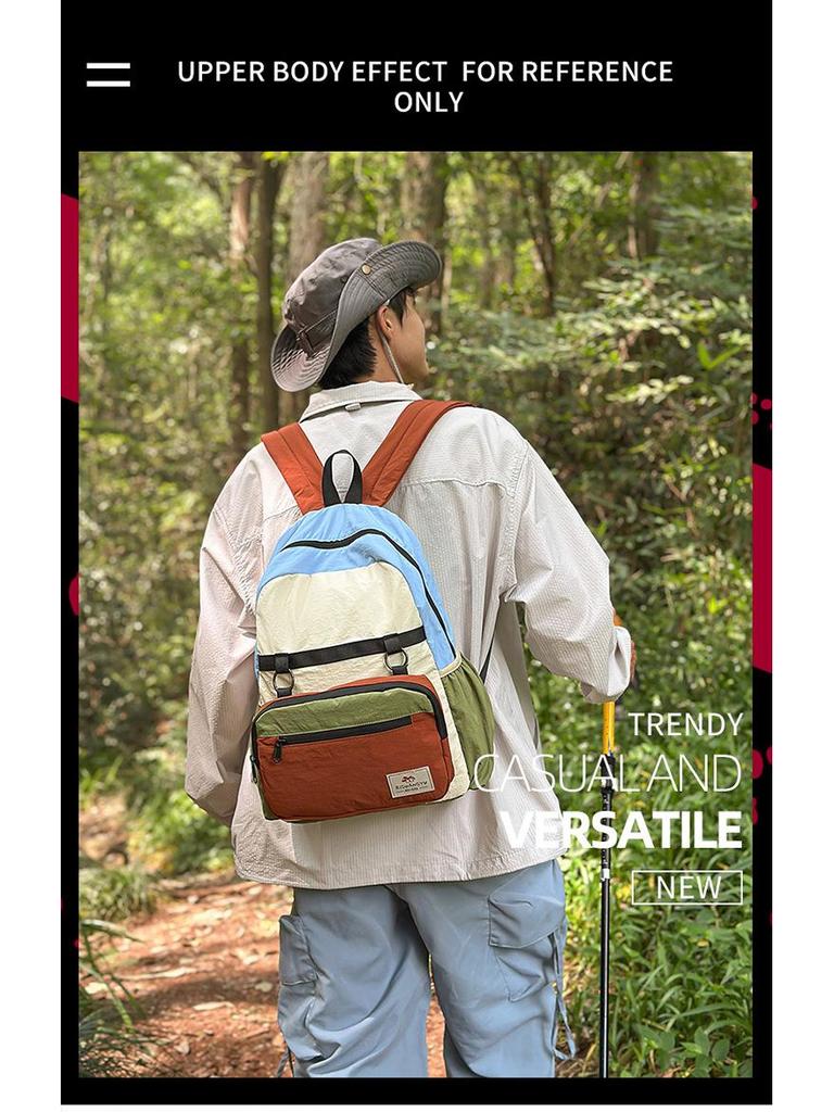 Новый легкий спортивный рюкзак Mountain Series Color Block — дышащий, складной, идеально подходит для путешествий и альпинизма.